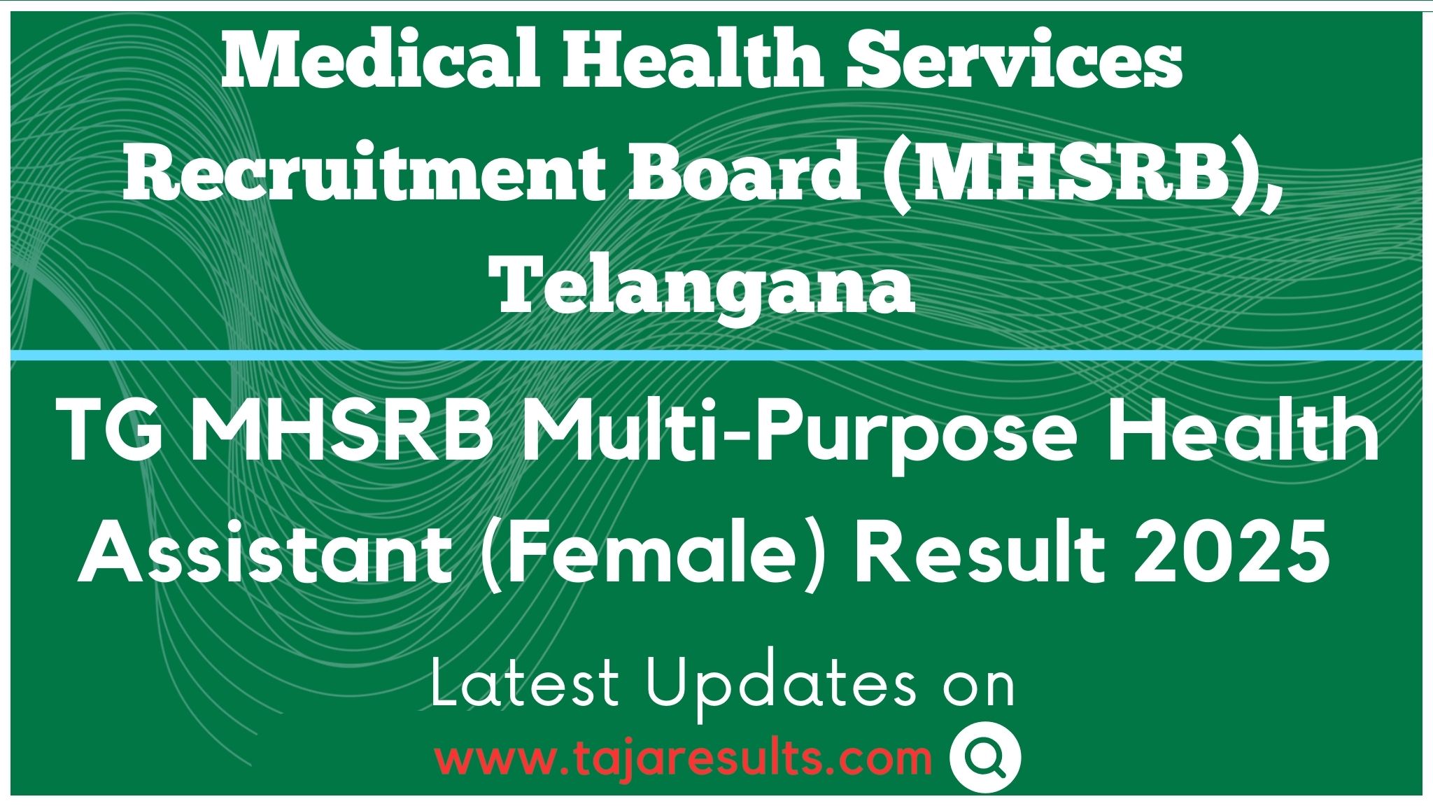 TG MHSRB MPHW Result 2025 MPHA (Female) Merit List PDF
